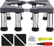 uxcell Mini Fridge Stand, 8 Strong Feet Laundry Stand Base Multi-Functional Adjustable Base Tray Anti-Vibration for Refrigerator Washing Machine Dryer Dishwasher AC, 7.5"-8.6" Height