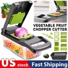 15-In-1 Vegetable Fruit Chopper Cutter Food Onion Veggie Dicer Slicer Kitchen US