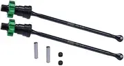 4140 Medium Carbon Steel Front Or Rear Driveshaft with 7075 Aluminium Alloy Hex for Traxxas 1:5 X Maxx 8S Monster Truck 77086-4 / X Maxx Ultimate 8S Monster Truck 77097-4 Upgrades - Green