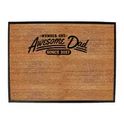 Awesome Dad Since 2017 - Funny Novelty Doormat Man Cave Floor mat