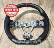 TARIFF FREE GENUINE CARBON Alcantara Red Steering Wheel for SUBARU WRX STi 15-21 (for: Subaru)
