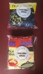 2025 Krewe of Bacchus Socks 2 Pairs Baccha-Kong