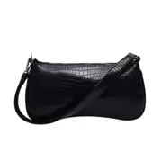 Solid Color Crocodile Pattern Baguette Bag New Fashion Women Shoulder Bag And Purses High Quality Pu Leather Women Handbags