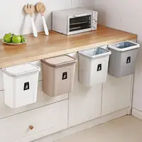 在飛比找momo購物網優惠-【小誠購物】廚房可掛式推蓋垃圾桶(滑蓋垃圾桶 垃圾桶 廚餘桶