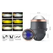 3.0'' Laser Headlight Bi LED Projector Lens Hi/Low Beam Universal 2pcs (for: Ford)