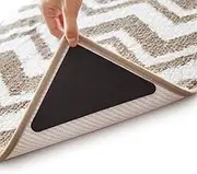Anti Curling Rug Grippers - Latest Anti Curling Rug Pad Anti Folding Carpet Corners to Make Rug Corner Flat, EVA Foam Carpet Tape No Sticky to The Floor Hardwood Safe & Removable Not an Anti-Slip Pad