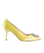 Round toe high heels 37 yellow