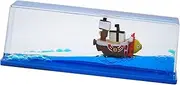 Honsheng Unsinkable Boat Pirate Ship Model Toys in a Bottle Box Acrylic Cruise Ship Model Decoration Fluid Drift Bottle Paperweight Desk for Car Decoration Boys Girls Gifts
