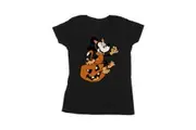 Mickey Mouse Womens/Ladies Minnie Mouse Cat Cotton Halloween T-Shirt (Black) - UTBI53034