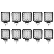 LIGHTFOX 10x Square LED Work Light Bar Flood Fog Lamp Reverse Offroad 4x4