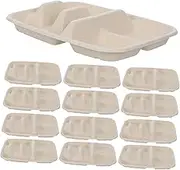 PAMINGONO 25pcs Disposable Taco Holders Pulp Fiber Taco Plates with Dividers Fiesta Tortilla Shells Tray Holder Stand Bar Serving Sets for Mexican Party