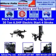 Millers Falls Black Diamond 30 Ton Electric Start Hydraulic Log / Wood Splitter