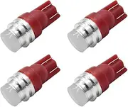 Ruiandsion 4pcs T10 168 194 175 161 COB Red Led Indicator Dash Light Bulb DC12V