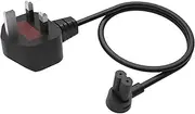 [Flexson] Short Power Cable 0.35m for SONOS ERA 100 and 300, RAY, ARC, SUB (GEN 3), SUB-Mini, AMP, Beam, Play Base, PLAY5 (GEN 2) - Black (UK)