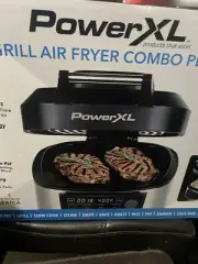 POWER XL Grill Air Fryer Combo Plus 6 QT 12 In 1 Stainless Steel Nonstick