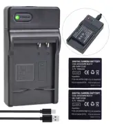 2x Battery +Charger For Panasonic CGA-S008A S008E DMW-BCE10 BCE10E VW-VBJ10
