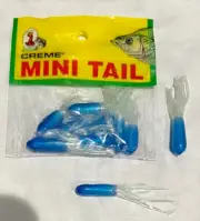 10pK 1 3/4" CREME MINI TAIL TUBE * SOFT PLASTIC CRAPPIE BAIT * $3.75 & FREE SnH