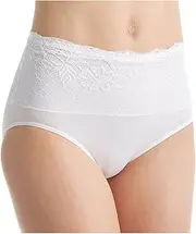 Ahh By Rhonda Shear Women's Seamless Brief with Lace Overlay