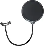 TOYANDONA Double-layer Microphone Cover Pop Filter for Recording Foam Mic Windscreen