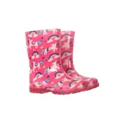 Mountain Warehouse Childrens/Kids Splash Unicorn And Rainbow Light Up Wellington Boots