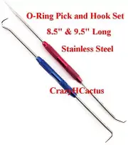 2 Piece O-Ring Pick & Hook Scribe Set Stainless Steel Hardened Tips N0T Dental!!