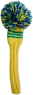 Jan Craig Handmade Fairway Wood Headcover for #3 Yellow/Kelly/Indigo