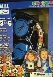 Altec Lansing KID SAFE Wired Headphones - Boys, Ages 3-5 Blue