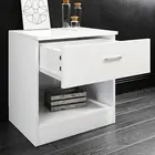 Dresser Bedside Table Drawers Side Table Storage Cabinet Nightstand White