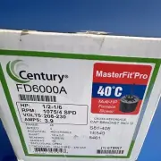 Century FD6000A 5-5/8" PSC Motor, 1/2 - 1/6 HP, 1075 RPM, Reversible (208-230V),