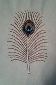 Peacock Feather - 9.5" quilt block