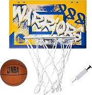 Franklin Sport NBA Over The Door Basketball Hoop - Kids Indoor Basketball Hoop with Mini Basketball - NBA Fan Shop Mini Hoop for Bedroom + Office