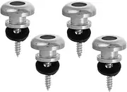 HEATSHAKING Elegant Acoustic Guitar Strap Pins Set of 4 for Electric Bass and Ukulele Lock Button Mushroom Strap Button Replacement