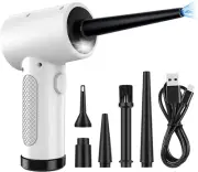 Cordless Compressed Air Duster, 51000RPM, 3 Speed, 6000Mah10W Fast Charging P...