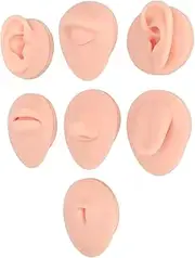 Silicone Body Parts Model Simulation Compact Flexible Piercing Body Model Lightweight 3D for Piercing (Light Skin Color)