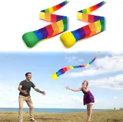 Rainbow Tail Ball Eco-Friendly Fabric Sandbags Meteor Ball Safe and Light Catch