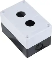HAODEE Waterproof Button Box Switch Control Box 123 Hole Industrial Switch Indicator Box Emergency Stop Push Button Switch Box 22mm (Size : 2 Hole)