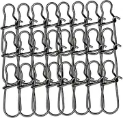 SUPVOX 100Pcs Wear Resistant Fishing Clips Professional Snap Connectors for Easy Fishing Line Attachment Durable Duo Lock Snaps for Saltwater and Freshwater Use