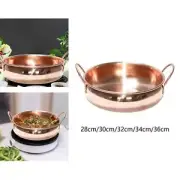 Shabu Shabu Hot Pot Thickened Copper Hot Pots Polished No Lid Copper Hot Pot