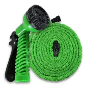 B2G1 Free 50 Feet 50FT Expandable Flexible Garden Water Hose+Spray Nozzle Green