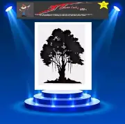 2pc OAK TREE Stencil Large Template Airbrush Paint #1