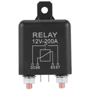 12V 200A Normally Open 4 Pin Relay - Heavy Duty Automotive Marine Split Charge black