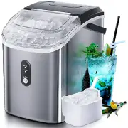 Nugget Countertop Ice Maker with Soft Chewable Ice, 34Lbs/24H, Pebble Portable I
