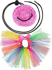 VANZACK Reptile Accessories Bearded Dragon Costume Set Tutu Skirt Witch Hat for Pet Costumes