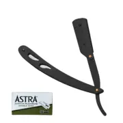 Barber Cut Throat Razor Shaving Straight Razor Shavette RASOIRS + 5 Astra Blades