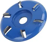 Tiiyee 6 Teeth Wood Carving Disc Set, Milling Cutter Woodworking Tool Grinding Wheel Angle Grinder Shaping Tungsten Steel Wear Resistant for Plastic Cutting Engraving Polishing (Arc Blade)