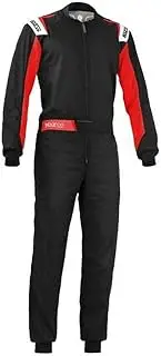 SPARCO 002343NRRS130 Racing Suit, Rookie Black/Red, Size: 130