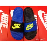 在飛比找蝦皮購物優惠-NIKE BENASSI JDI MISMATCH 黑藍 雙