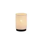 Flint Fabric Shade Metal Base Desk Table Light Lamp Linen/Black