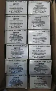 LOT OF 72 CERNIT PREMIUM POLYMER CLAY NO. 1 MIXED COLORS 2OZ EACH X 72