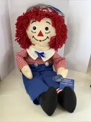 Raggedy Andy Fabric Rag Doll 80th Birthday Ed. Applause Brand Johnny Gruelle